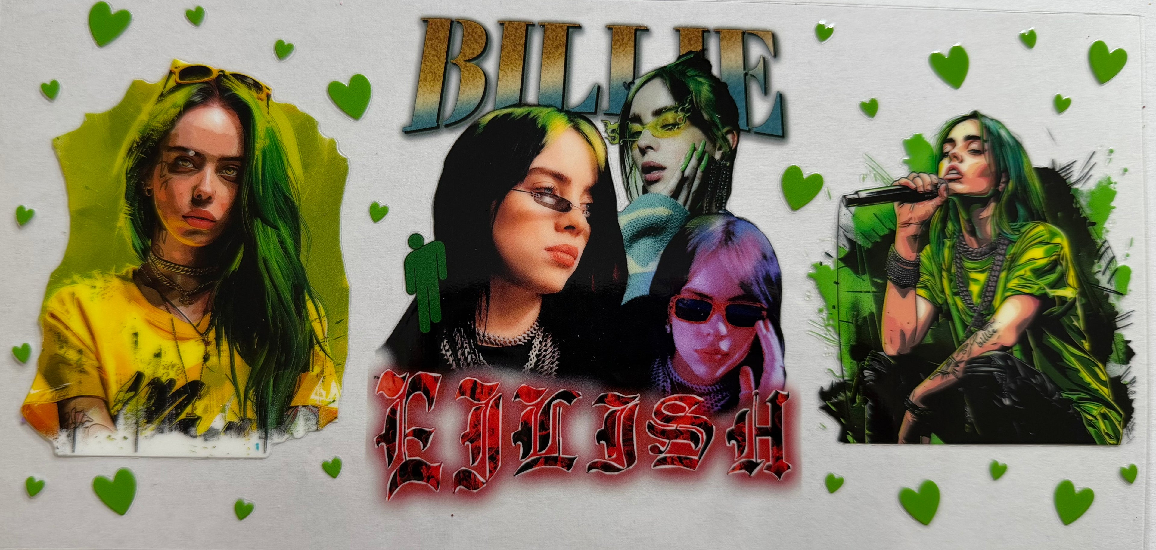 Billie Eilish 16oz Uv Dtf Wrap