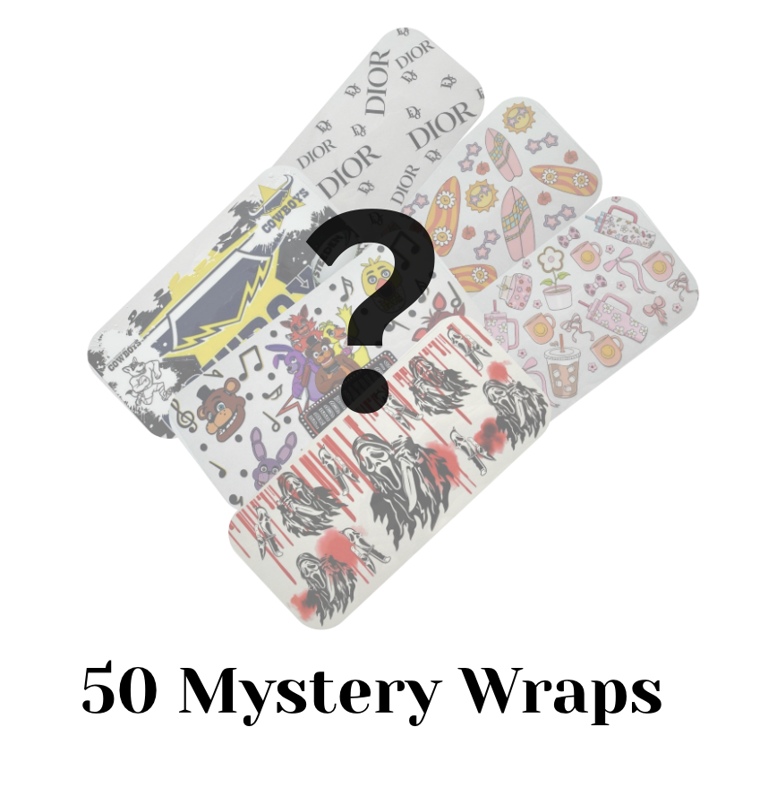 50 Mystery Wrap Pack 16oz Uv DTF Wrap